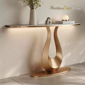 Stone Lyra Console Table