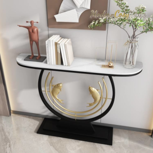 Aquarium Solid Wood Console Table